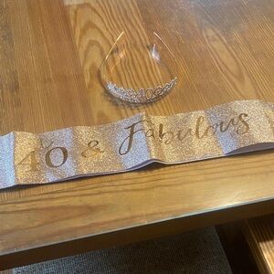 40th Birthday Sash & Tiara
